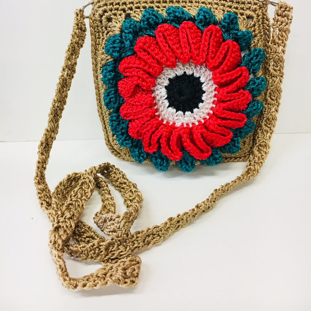 Sun Flower Crochet Bag